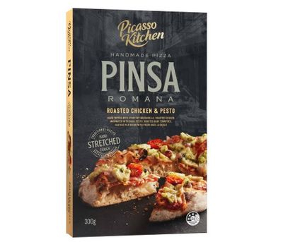 226 calories per 100g - Picasso Kitchen Pinsa Romana Roasted Chicken & Pesto 300g