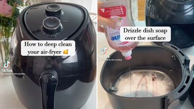 How to clean an airfryer TikTok hack