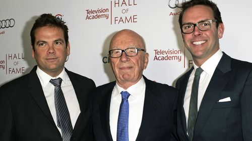 Lachlan, Rupert and James Murdoch.