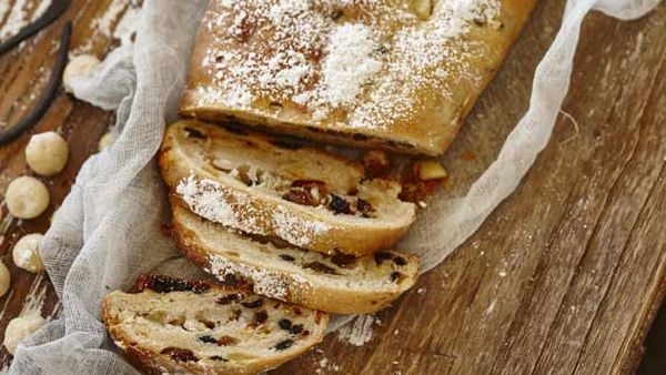 Stollen with macadamia marzipan