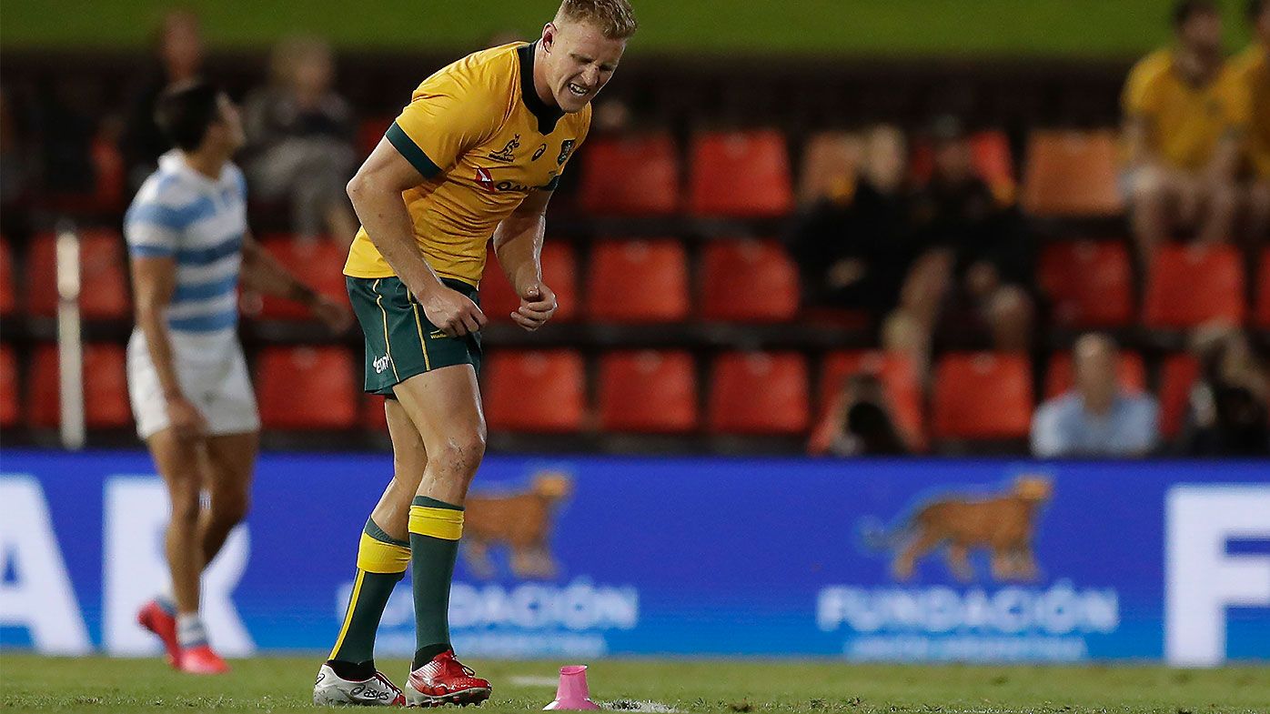 Reece Hodge's emotional response after missing go-ahead penalty kick in Wallabies draw