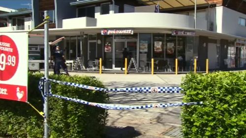 The carpark was cordoned off as police investigated. (9NEWS)