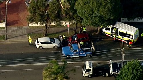 Traffic chaos after multi-vehicle crash on south Sydney road