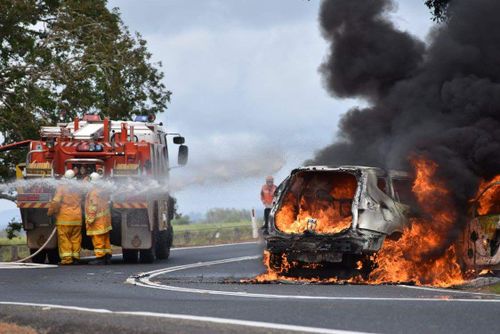 Both vehicles erupted into flames. (Carol Skinner)