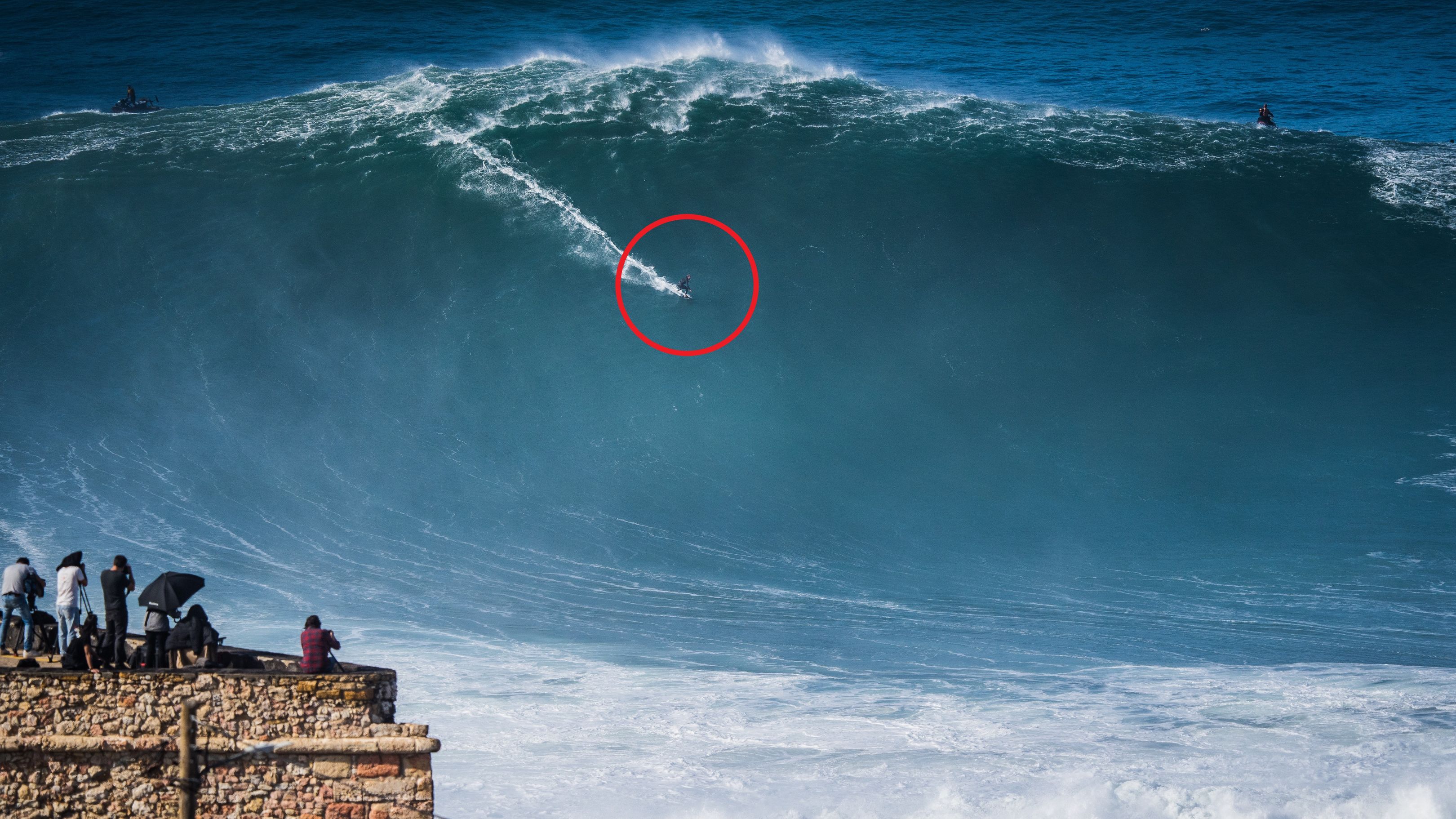 Big wave surfer Sebastian Steudtner from Germany rides a wave