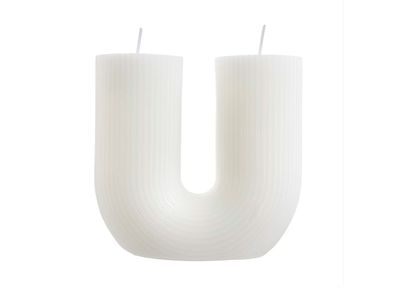 U shaped pillar candle