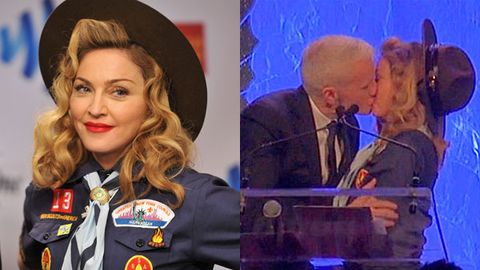 Watch: Madonna goes Boy Scout to protest gay ban, pashes gay TV anchor