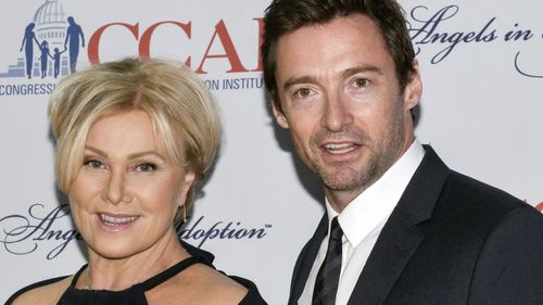 Hugh Jackman (right) with wife Deborra-lee Furness.