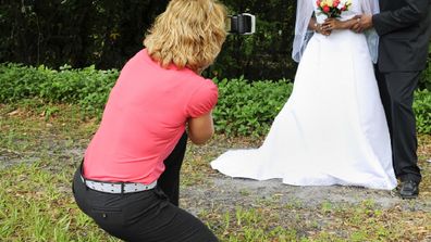 The wedding photographer made the mistake during the photo portion of the day.