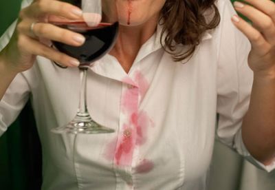 Removing red wine from clothing