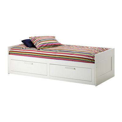 <a href="http://www.ikea.com/au/en/catalog/products/S99198790/" target="_blank">Ikea Brimnes Day Bed with Drawers, $667.</a><br>