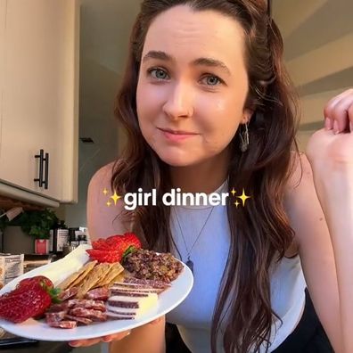 TikTok trend girl dinner makeitmads