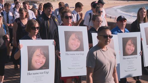 Thousands of people have marched to end gender-based violence in Sydney and Melbourne today, including the family of murdered teenager ﻿Isla Bel.