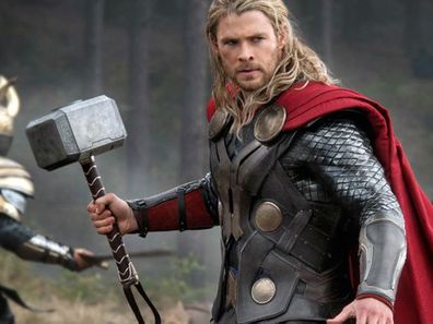 Chris Hemsworth as Thor, in the movies.