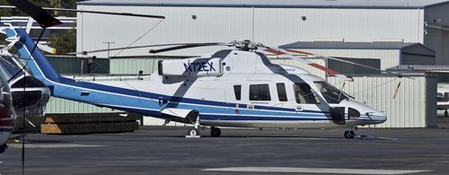 Photo of a Sikorsky S-76B helicopter at Van Nuys Airport in  California. NBA legend Kobe Bryant, his 13-year-old daughter and others died after their helicopter, the same type shown in this photo, crashed in Southern California. 