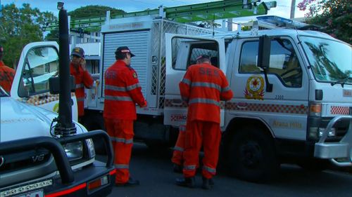 SES crews are joining police as they investigate whether the blaze was deliberately lit. (9NEWS)