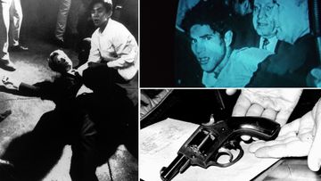 Palestinian-born assassin Sirhan Sirhan arrested after his shooting of United States Senator Robert F Kennedy.