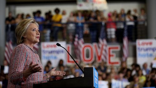 Hillary Clinton speaks during a campaign rally at UNC Greensboro on September 15, 2016 in Greensboro, North Carolina. Hillary Clinton is beginning to campaign again after taking three days off the trail to recover from pneumonia. 