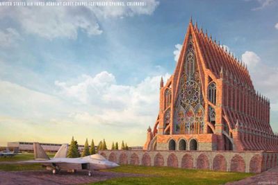 United States Air Force Academy Cadet Chapel re-imagined in a Gothic design