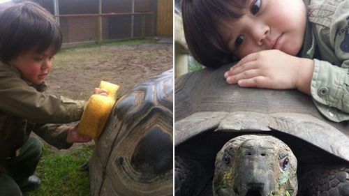 Charlie helps out at the park in the afternoons after he finishing preschool. (Facebook)