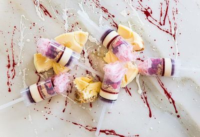 Recipe: <a href="https://kitchen.nine.com.au/2016/05/05/11/03/anna-polyvious-berry-me-in-cheesecake-push-pops" target="_top">Anna Polyviou's Berry Me in Cheesecake push pops</a>