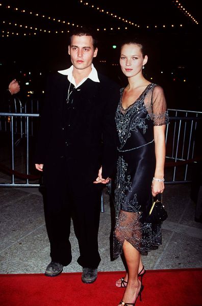 Johnny Depp and Kate Moss at "Donnie Brasco" Premiere in LA in 1997.
