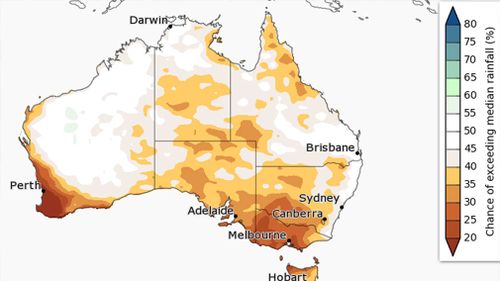 The spring weather forecast is warm and dry.