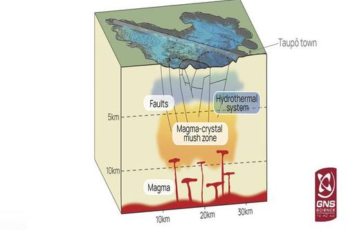 A massive pool of magma lies under Taupō.