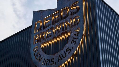 The Deeds logo at its brewery and taproom.