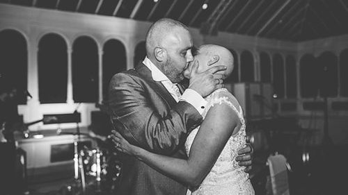 UK bride shaves her head during wedding as tribute for husband with terminal cancer