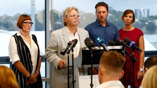 Justine Ruszczyk's family spoke in Sydney this morning. (AAP)