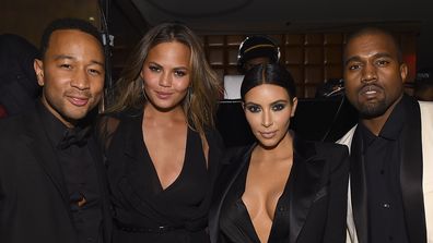 John Legend, Chrissy Teigen, Kim Kardashian dan Kanye West