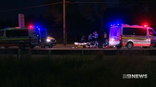 Emergency services were called to the scene of the hit and run early Sunday morning. (9NEWS)