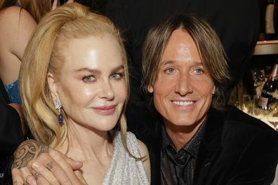 Nicole Kidman and Keith Urban at the 82nd Annual Golden Globe Awards at The Beverly Hilton on January 05, 225 in Beverly Hills, California.