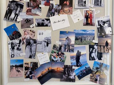 A pin board of family memories, shared by the Duchess of Sussex celebrating her and Prince Harry's seventh wedding anniversary.