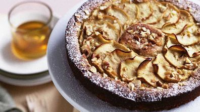 Apple, ginger and almond cake