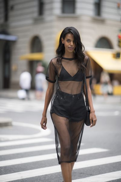 Grace Mahary at the Victoria's Secret Casting Call in New York on August 21.