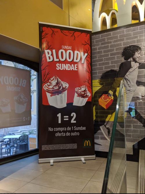 McDonald's in Portugal has been forced to pull a dessert advertisement after Northern Irish social media users took offense to it. 