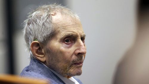 FILE - In this March 10, 2020, file photo, real estate heir Robert Durst looks over during his murder trial in Los Angeles. A judge on Monday, June 14, 2021,  ordered that the murder trial of the multimillionaire real estate heir will continue, despite defense requests for a delay because he's in too much pain. Durst's lawyers argued that he was in such pain from a urinary tract infection and other undiagnosed issues that he couldn't even stand up to to dress for court. (AP Photo/Alex Gallardo, 