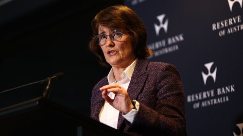 Governor of the Reserve Bank of Australia Michelle Bullock during a press conference