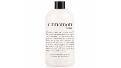 <a href="http://www.philosophyskincare.com.au/scented-shampoo-shower-gel-and-bubble-bath/cinnamon-buns-shower-gel,en_AU,pd.html?cgid=C311 "> Cinnamon Buns Shampoo, Shower Gel & Bubble Bath 480mL, $30, Philosophy</a>