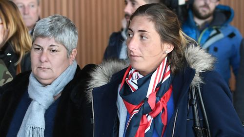 Emiliano Sala's mother Mercedes and sister Romina have arrived to oversee the search for the plane.