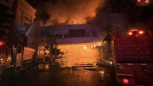 The rescuers said at least 11 people were killed but the death toll was expected to rise much higher from the blaze at the Grand Diamond City Hotel and Casino in Poipet, which borders Thailand.