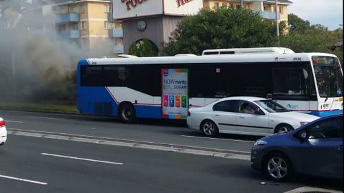 A bus has caught fire in Ashfield in Sydney's inner west. (Supplied)