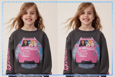 9PR: Cotton On Kids Barbie Dusty Fleece Crew Neck