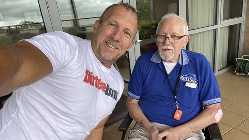 Mark Jessop with his father Geoff.