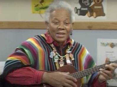 Ella Jenkins performs for the Live at the Smithsonian DVD