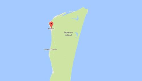 The whale is currently beached near Bulwer on Moreton Island. (Castaways Moreton Island)