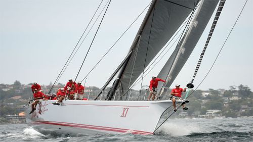 Wild Oats XI during the SOLAS Big Boat Challenge in Sydney. (AAP)