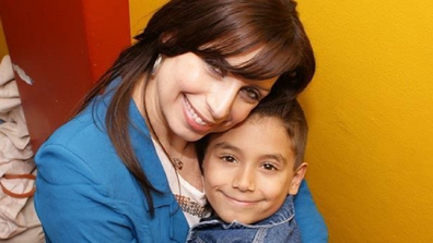 Jo Abi with her son Philip who has ASD